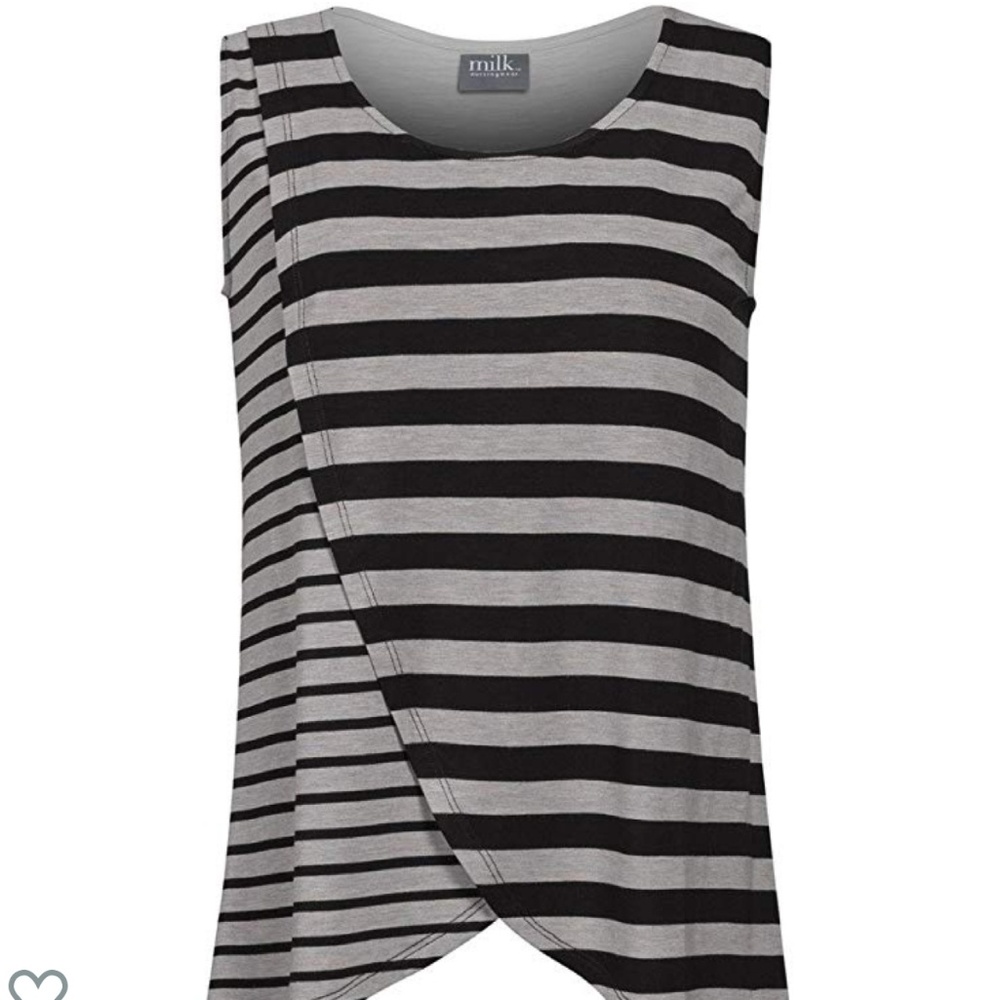 Milk Nursingwear striped tulip nursing top